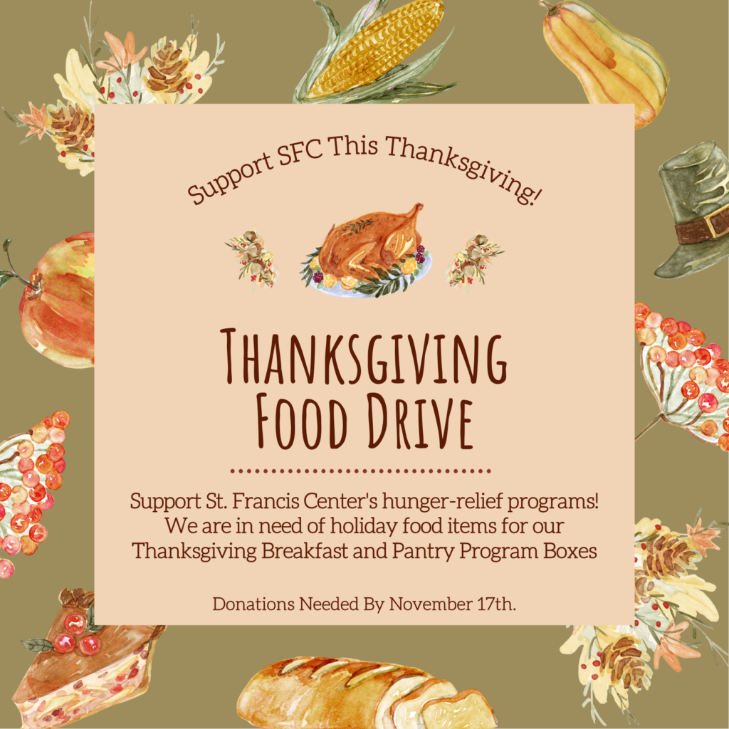 Thanksgiving Support for SFC Programs! - St. Francis Center